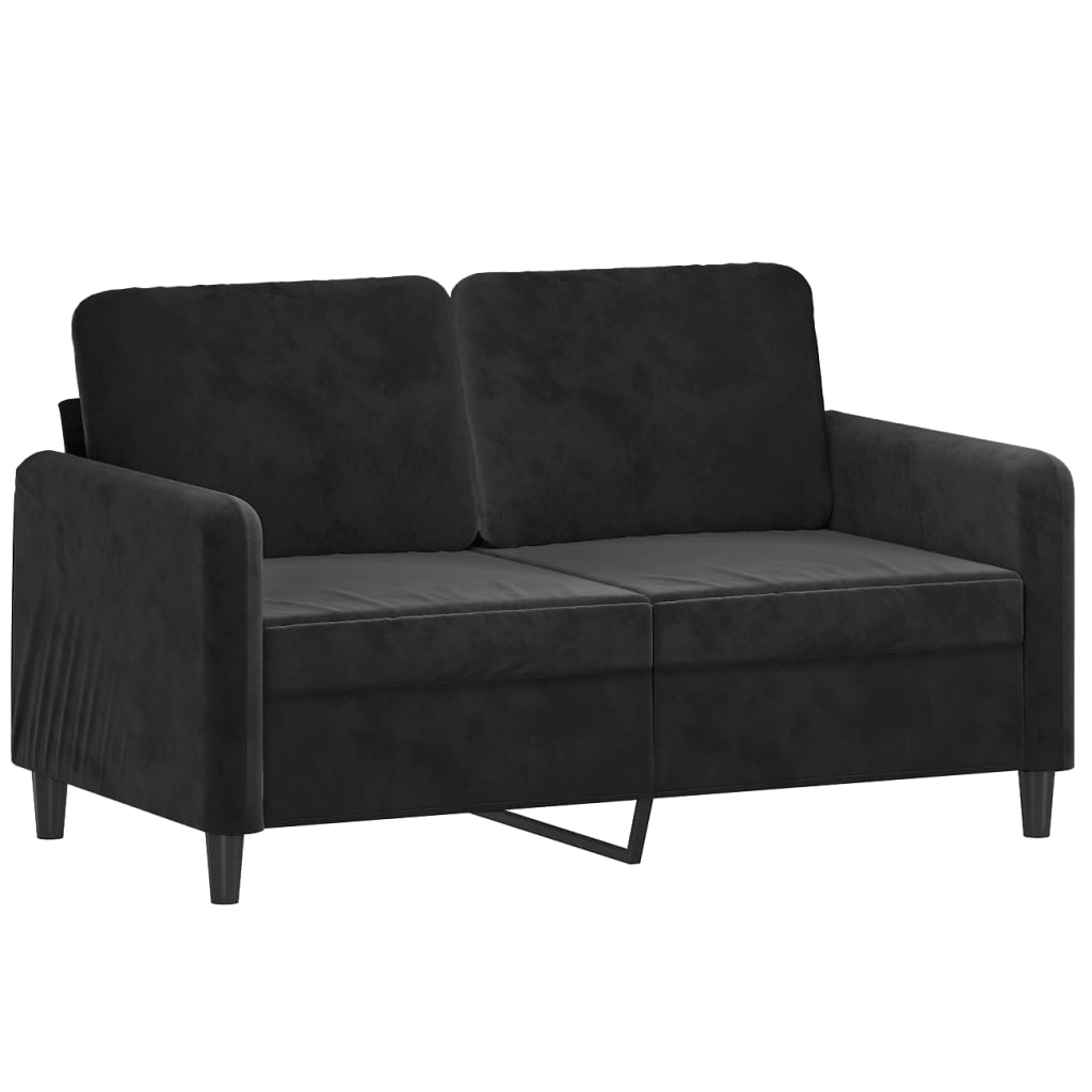 NNEVL 3 Piece Sofa Set Black Velvet-2