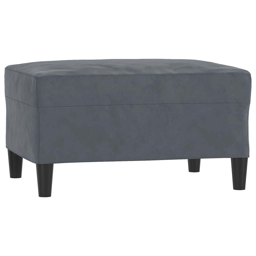NNEVL 3 Piece Sofa Set with Pillows Dark Grey Velvet-4