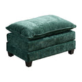 Cloud Sofa Ottoman only, Modern Sectional Couch, for Living Room Bedroom and Apartment, Comfy Double Layer Upholstered Seat Cushion, Breathable Chenille Fabric, Green