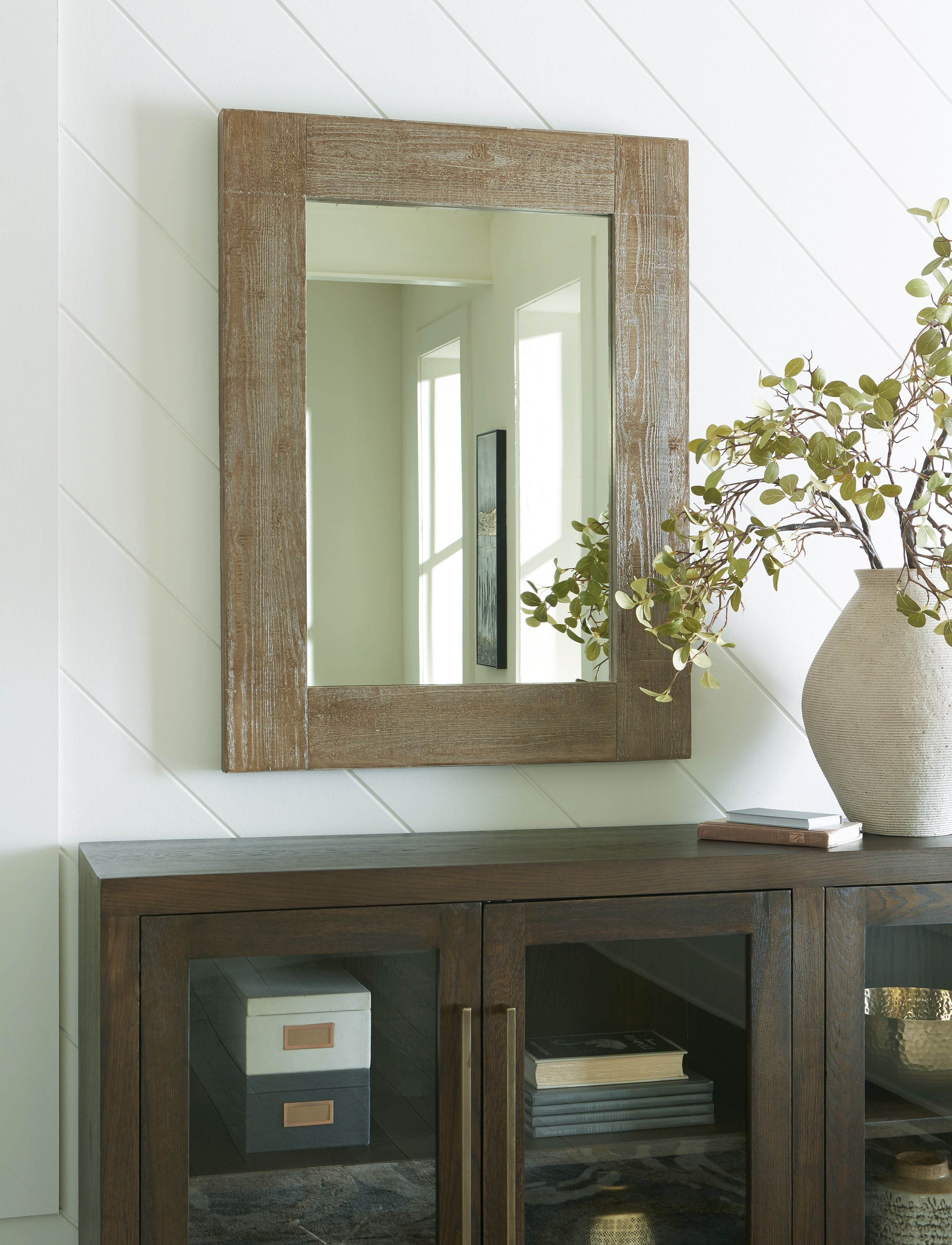 Waltleigh - Accent Mirror - Distressed Brown-2