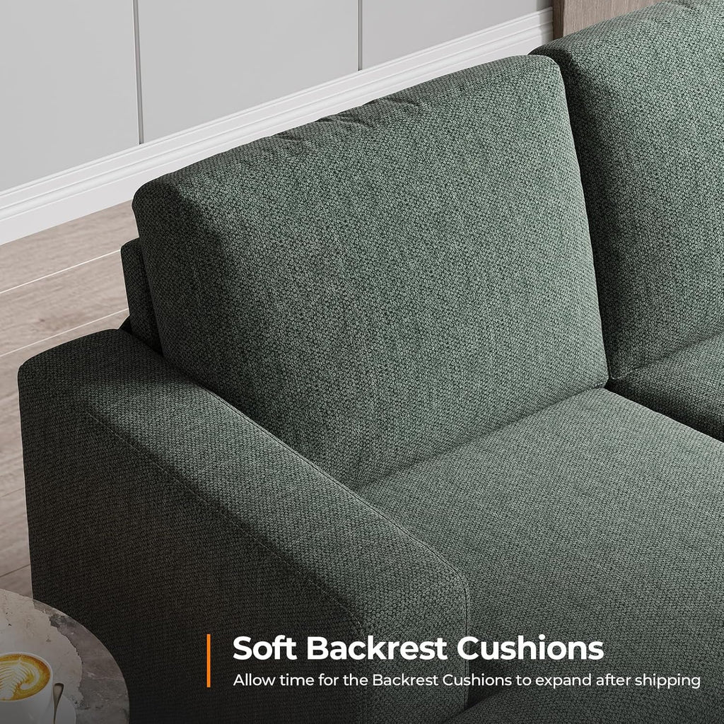 89 Inches Oversize Three Seater Sofa Green Upholstery-3