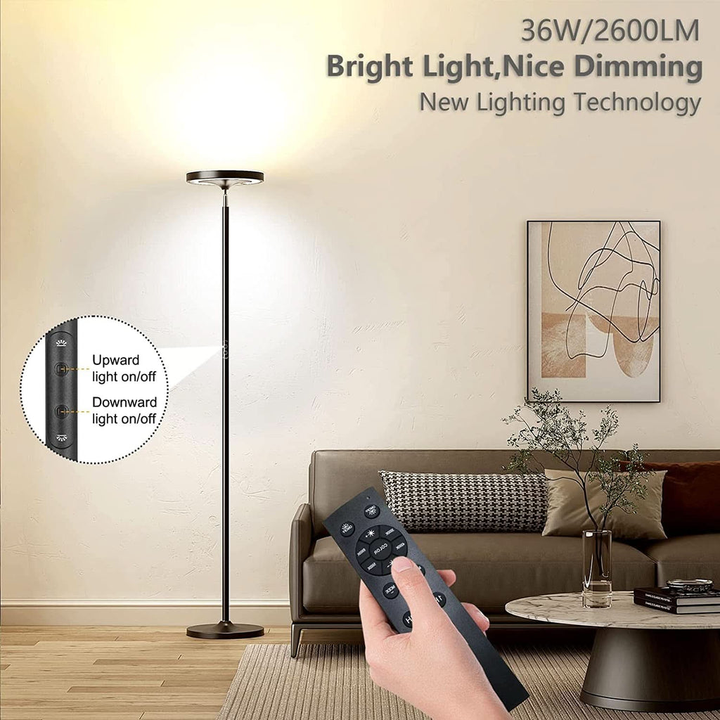 RGB LED Floor Lamp With Remote Dual Side Lighting 2600 Lumens-2