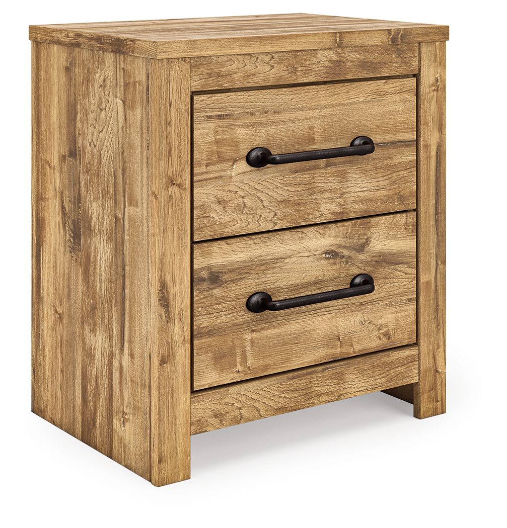 Maystonna - Two Drawer Night Stand - Brown-0