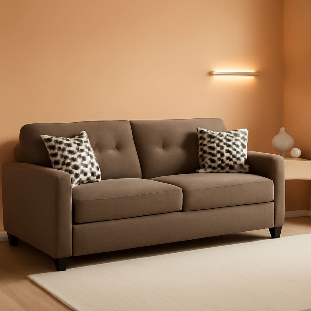 Contemporary Espresso Full Size Sofa Sleeper MemoryFoam-0