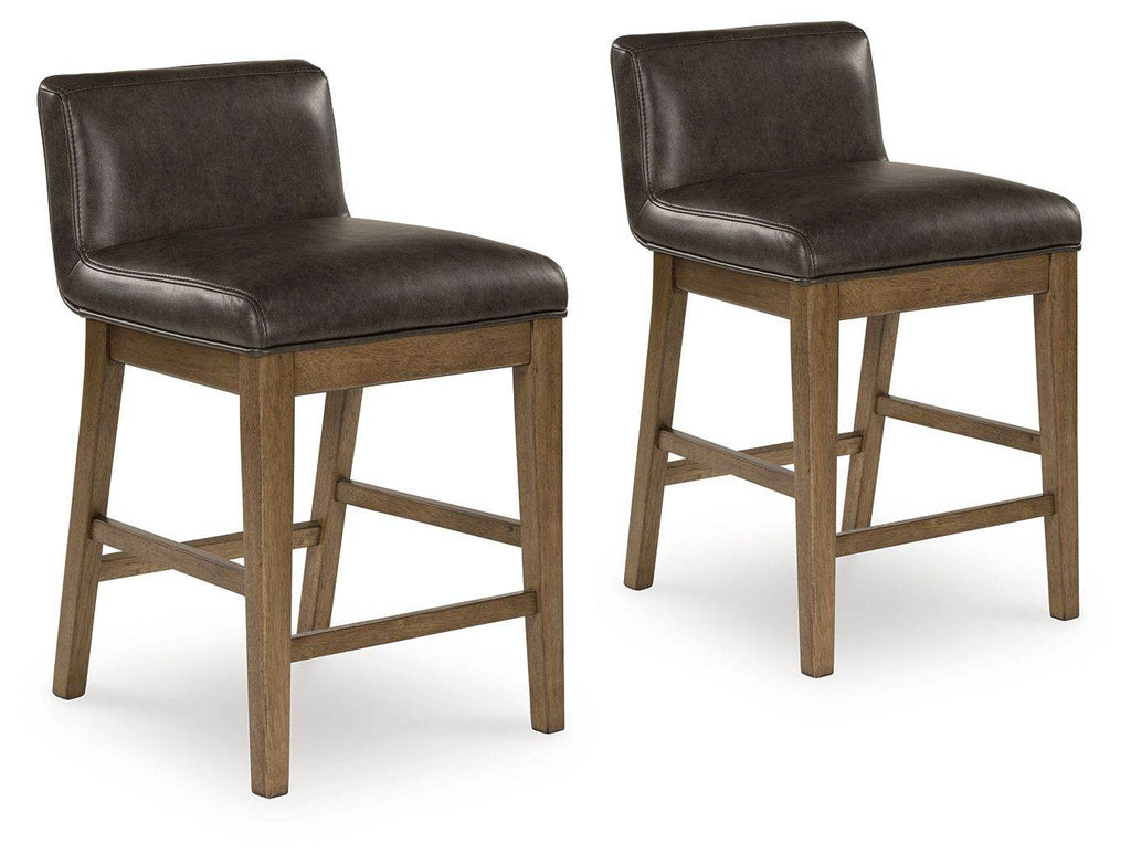 Cabalynn - Upholstered Barstool (Set of 2) - Two-tone Brown-0
