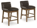 Cabalynn - Upholstered Barstool (Set of 2) - Two-tone Brown-0