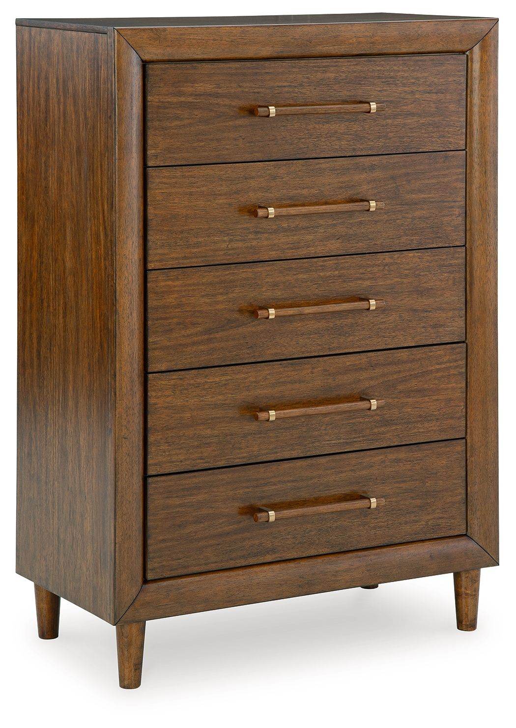 Lyncott - Five Drawer Chest - Brown-0