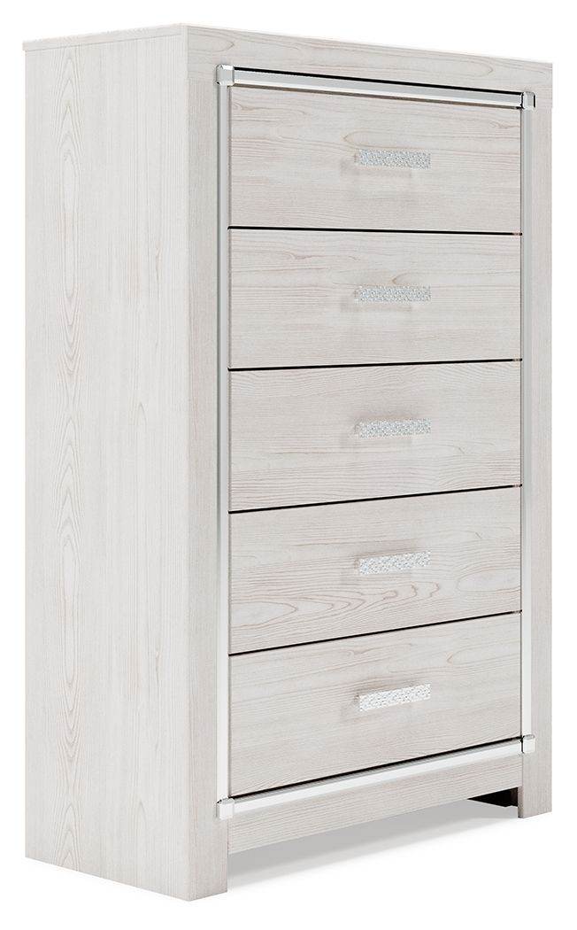 Altyra - Five Drawer Chest - White-0