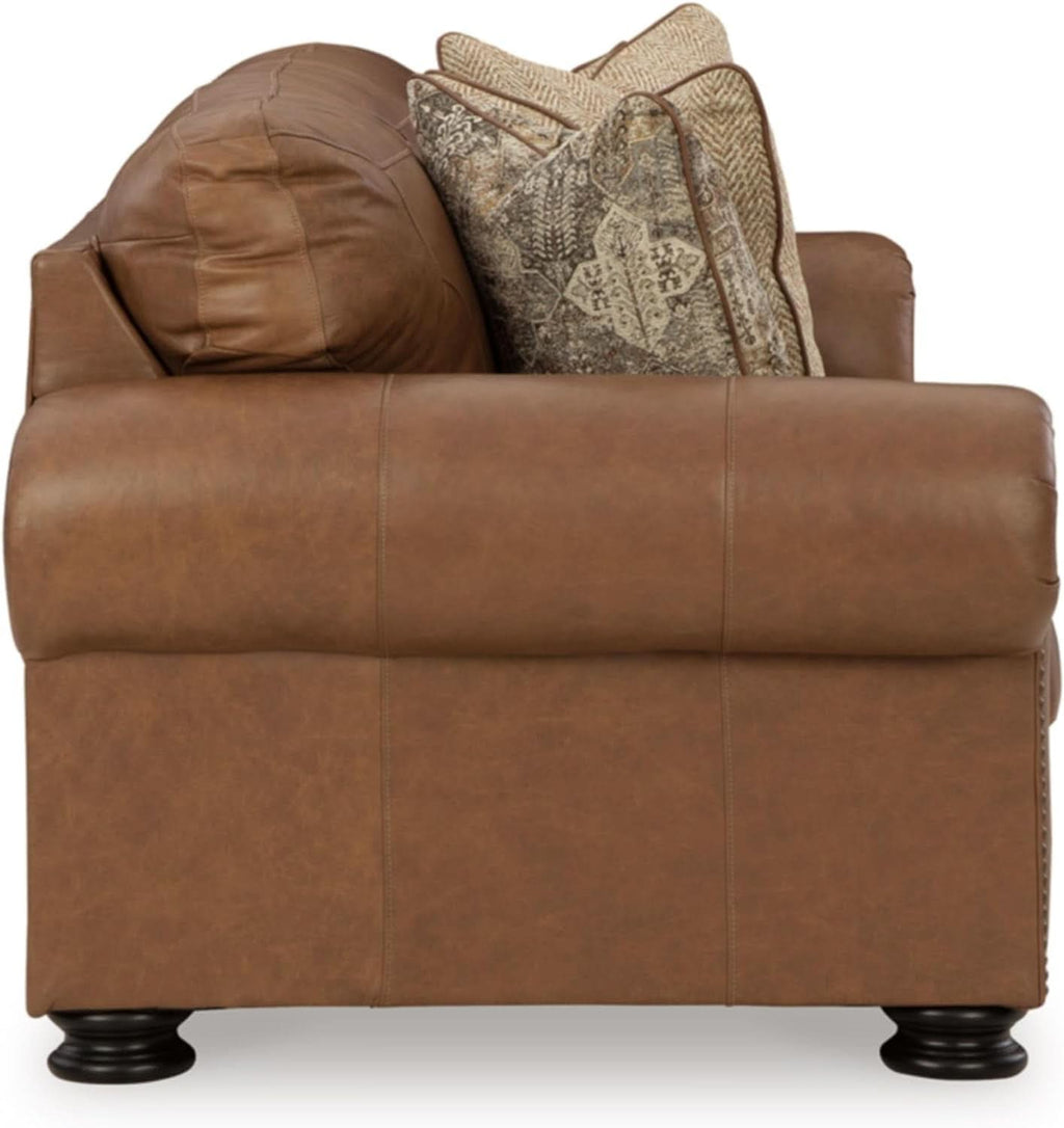 Exquisite Leather Sleeper Sofa Queen Dark Chocolate-3