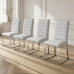 4-Pack - Heavy-duty chairs set: 2.1' thick cushion, iron frame, perfect for home or office. Classic colors, great value