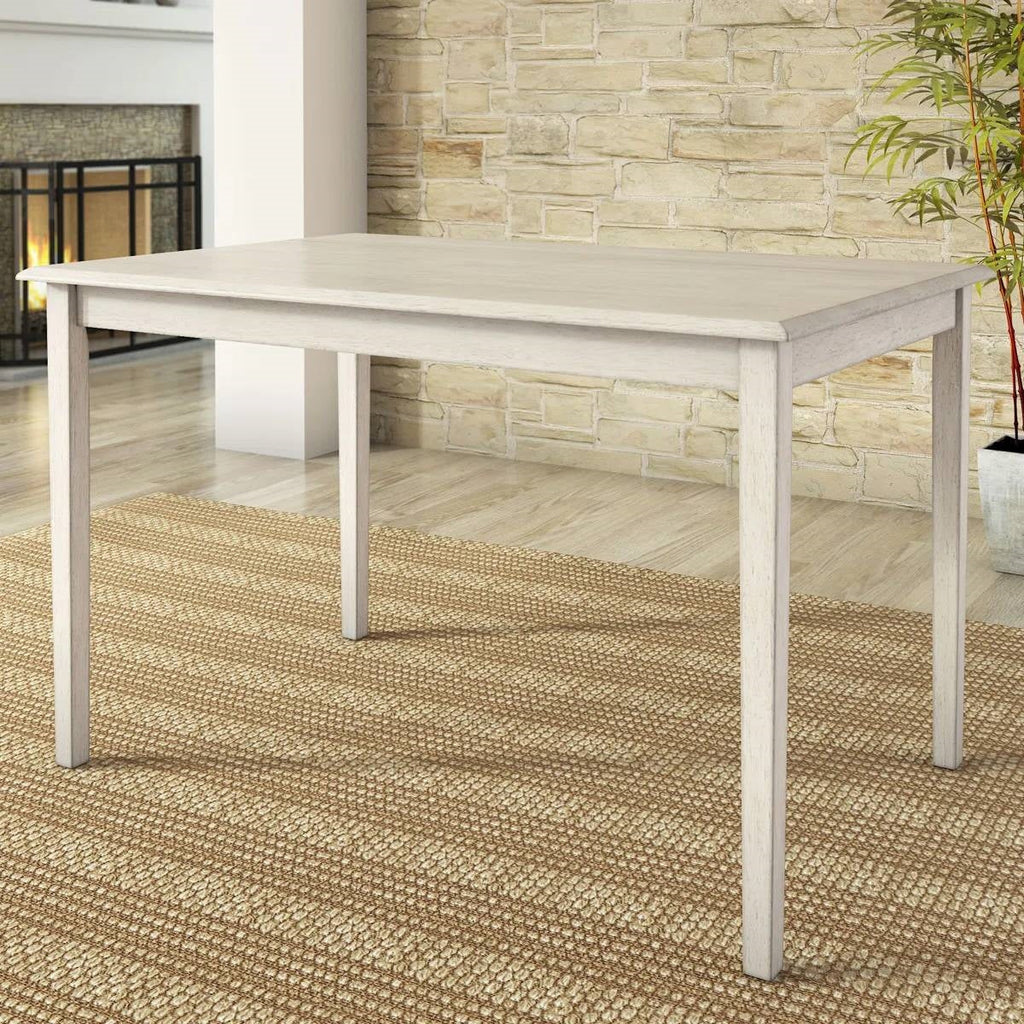 Farmhouse 32 x 48 inch Dining Table in Antique White Wood Finish-0