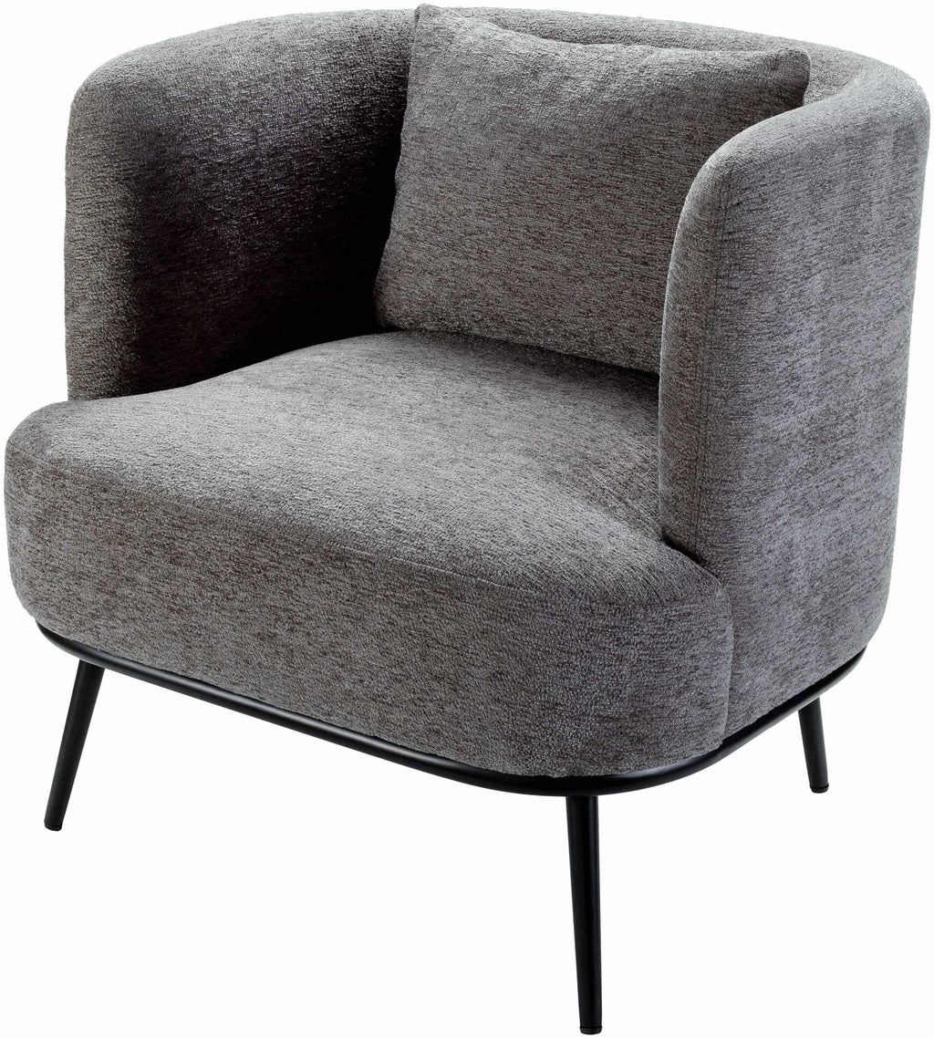 Courtisols Modern Curved Gray Accent Chair - Clearance