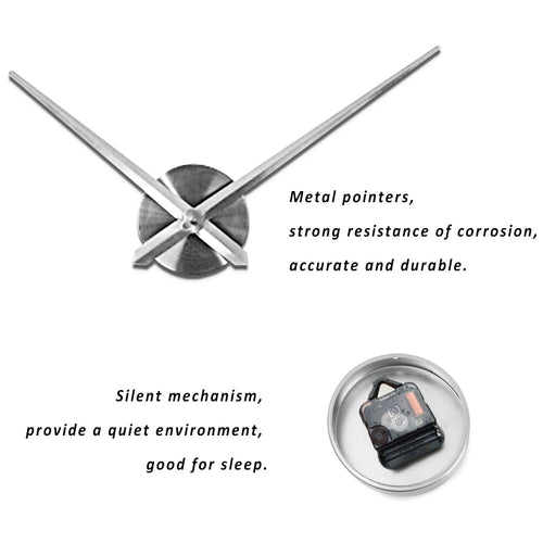 Large Wall Clock Quartz 3D DIY Big Watch Decorative Kitchen Clocks Acrylic Mirror Sticker Oversize Wall Clocks Home Letter Decor-1