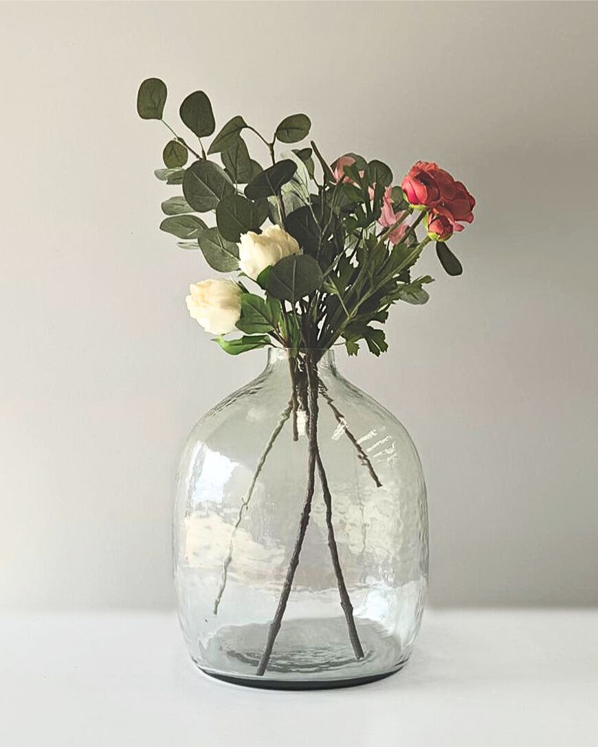 Hebron Handblown Hammered Glass Vases-3