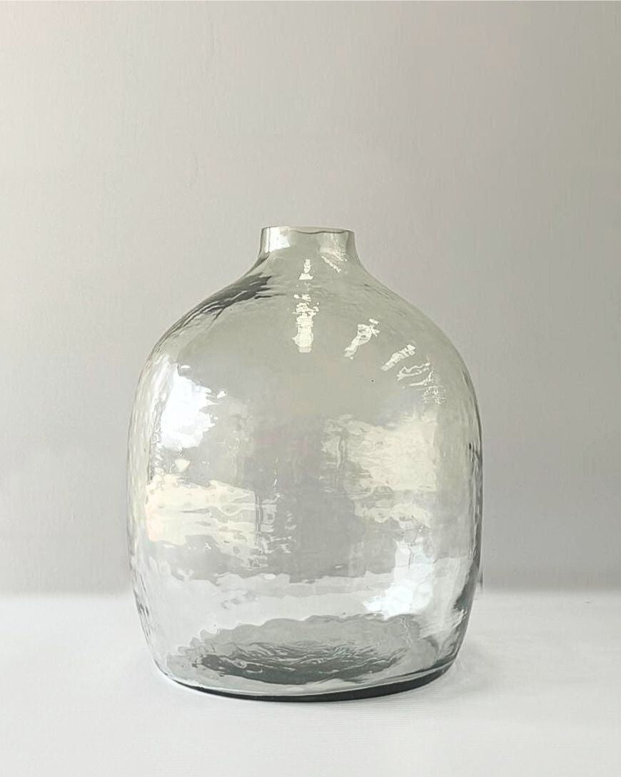 Hebron Handblown Hammered Glass Vases-4