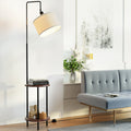 NNEDSZ Floor Lamp Shelf Modern LED Storage Shelves Stand Living Room Light-4