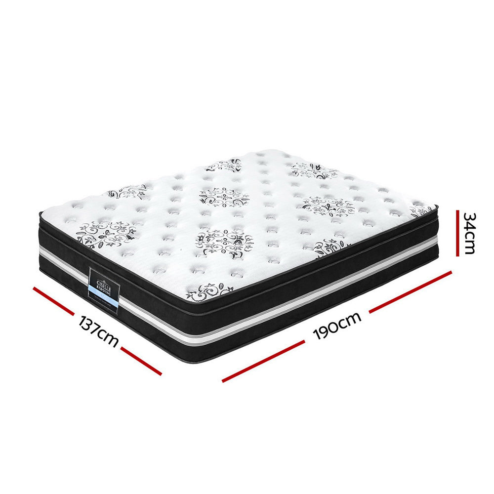 NNEDSZ Bedding Donegal Euro Top Cool Gel Pocket Spring Mattress 34cm Thick – Double
