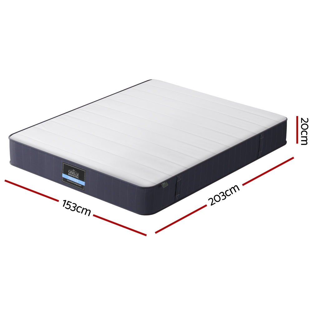 20cm Giselle Mattress Queen Bed Pocket Spring Mattresses-1