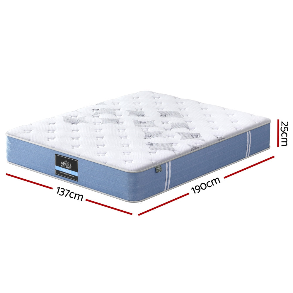 25cm Giselle Mattress Double Bed Pocket Spring Mattresses-1