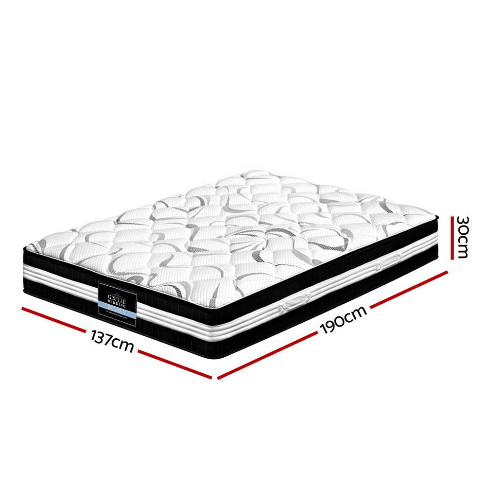 NNEDSZ Bedding Mykonos Euro Top Pocket Spring Mattress 30cm Thick – Double