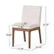 Set of 2 Contemporary Dining Chairs with Upholstered Seat and Backrest