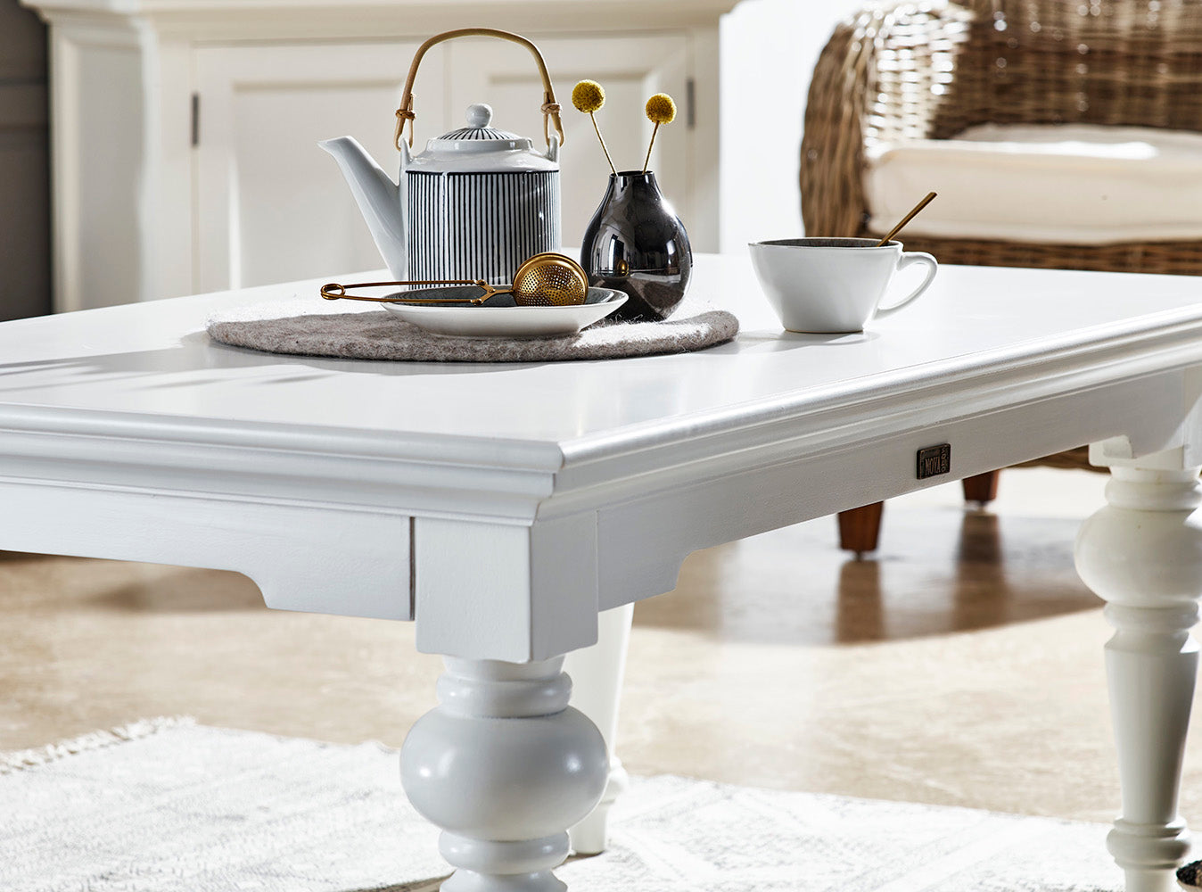 NNENVS Rectangular Coffee Table