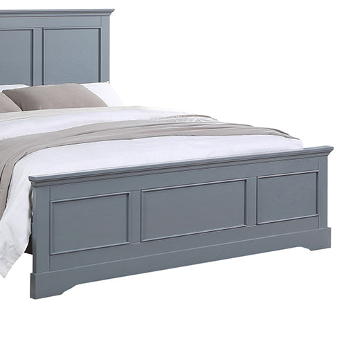 NNEDSZ 4 Pieces Bedroom Suite in Solid Wood & MDF King Size Grey Colour Bed, Bedside Table & Dresser-3