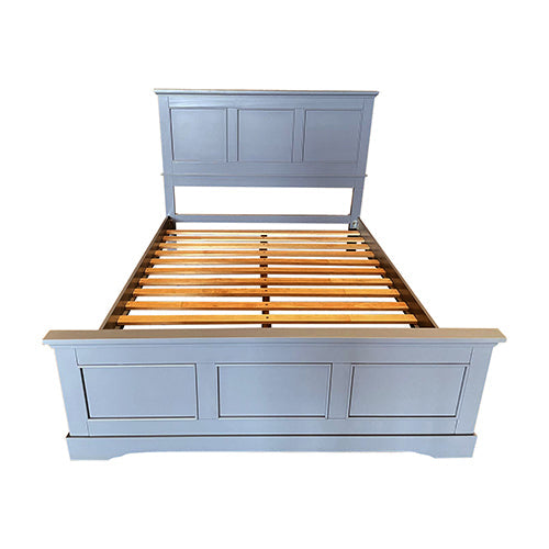 NNEDSZ 4 Pieces Bedroom Suite in Solid Wood & MDF King Size Grey Colour Bed, Bedside Table & Tallboy-4
