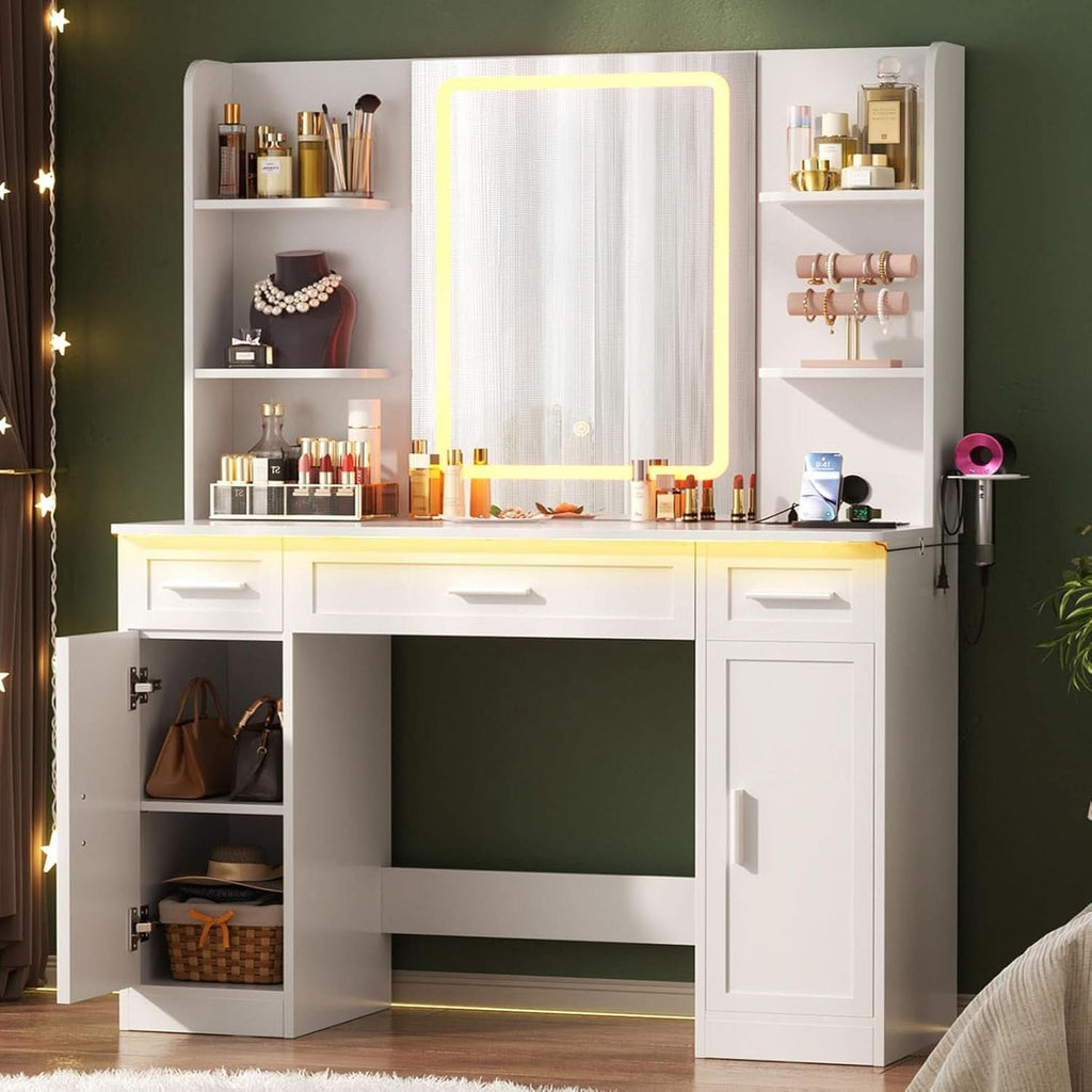 Vanity Desk 42 Inch ChromaticIllumination LED Mirror-1