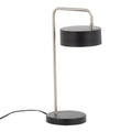 Contemporary Table Lamp in Nickel and Black Metal
