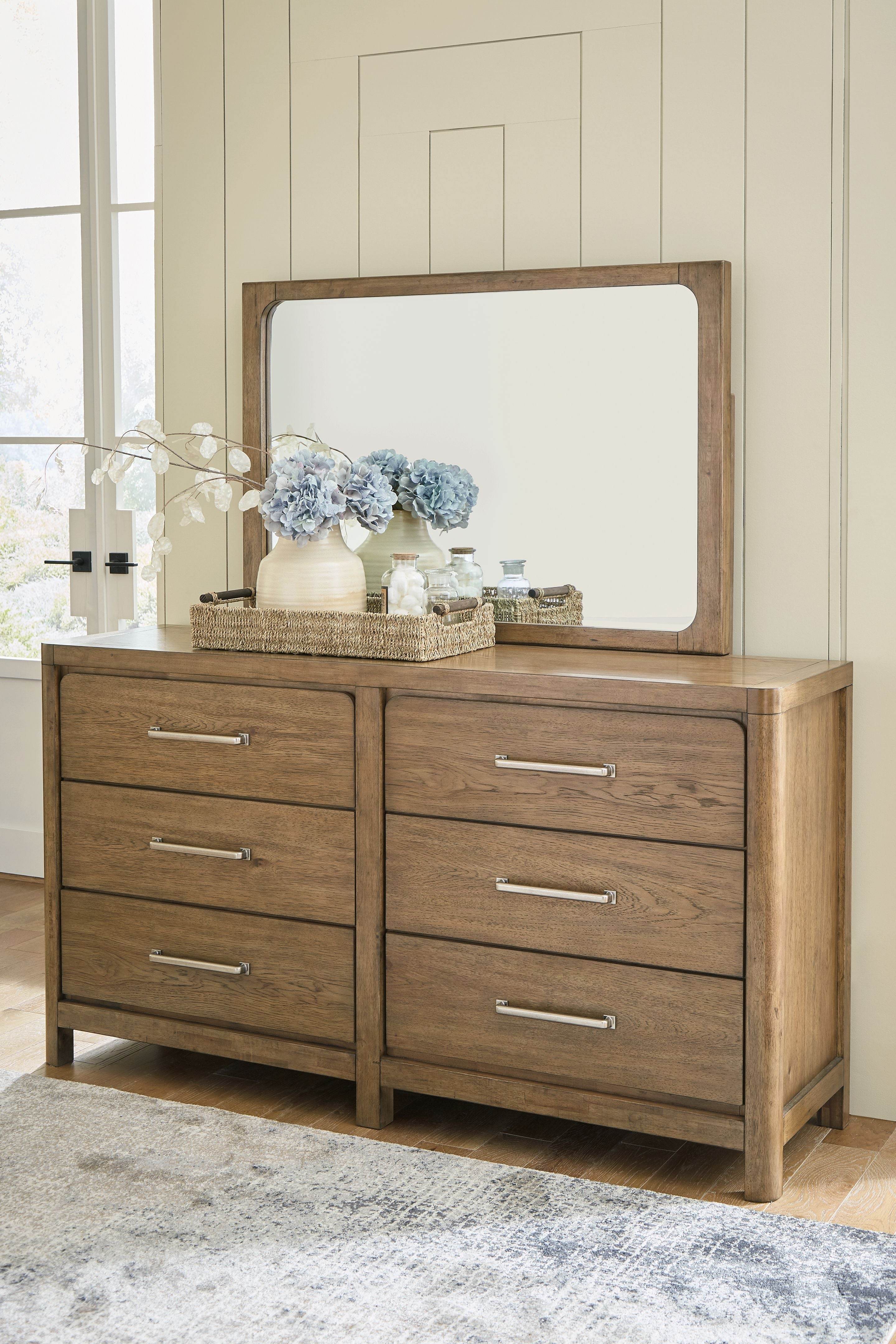 Cabalynn - Dresser And Mirror - Light Brown-2