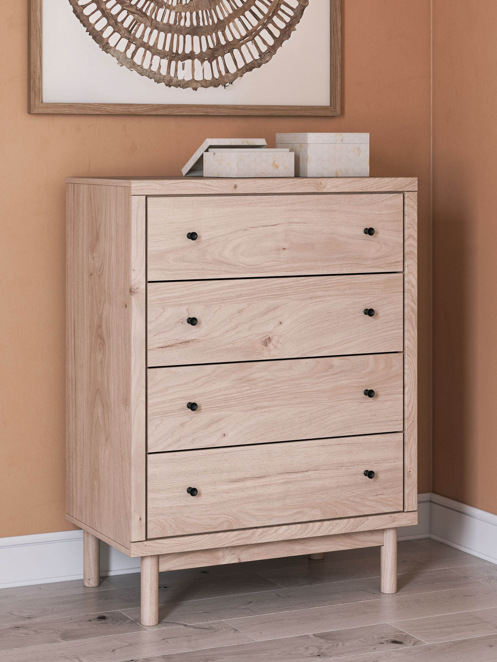 Arloster - Four Drawer Chest - Tan-1