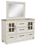 Shaybrock - Dresser And Mirror - Antique White / Brown-0