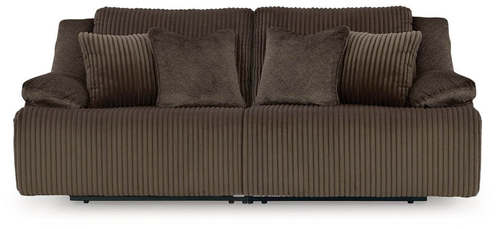 Top Tier - 2-Piece Sectional Reclining Loveseat - Chocolate-0