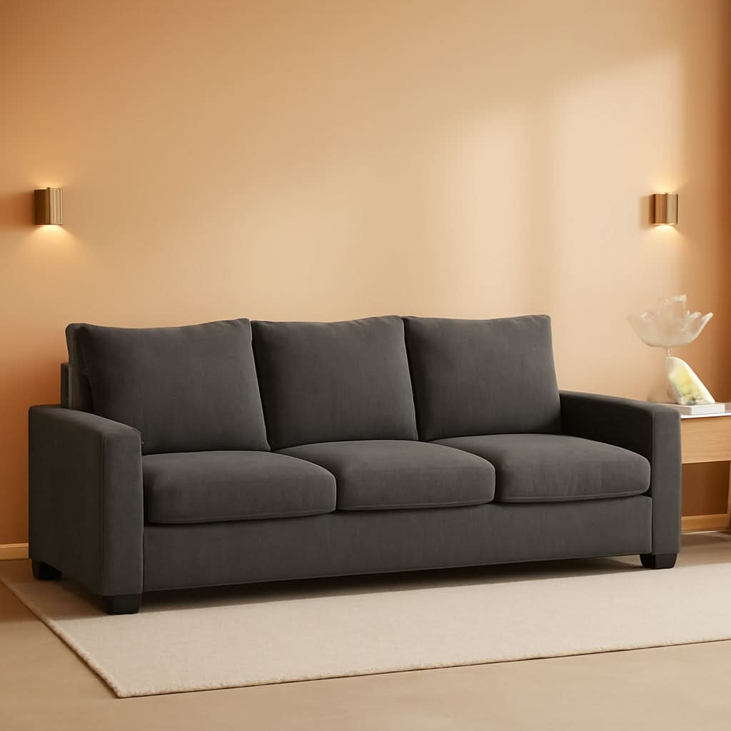 Queen Memory Foam Convertible Sofa Sleeper Charcoal-0