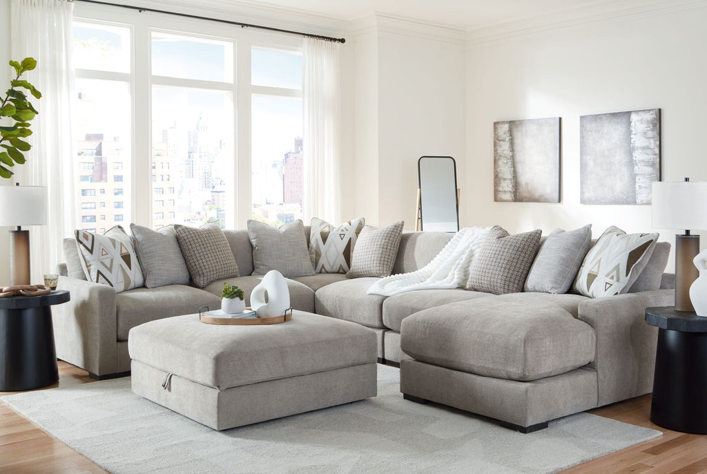 Aslan Court - Sectional With Ottoman Set-2