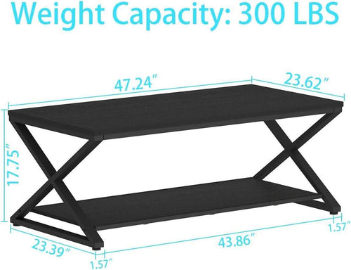 Black Oak Storage Coffee Table
