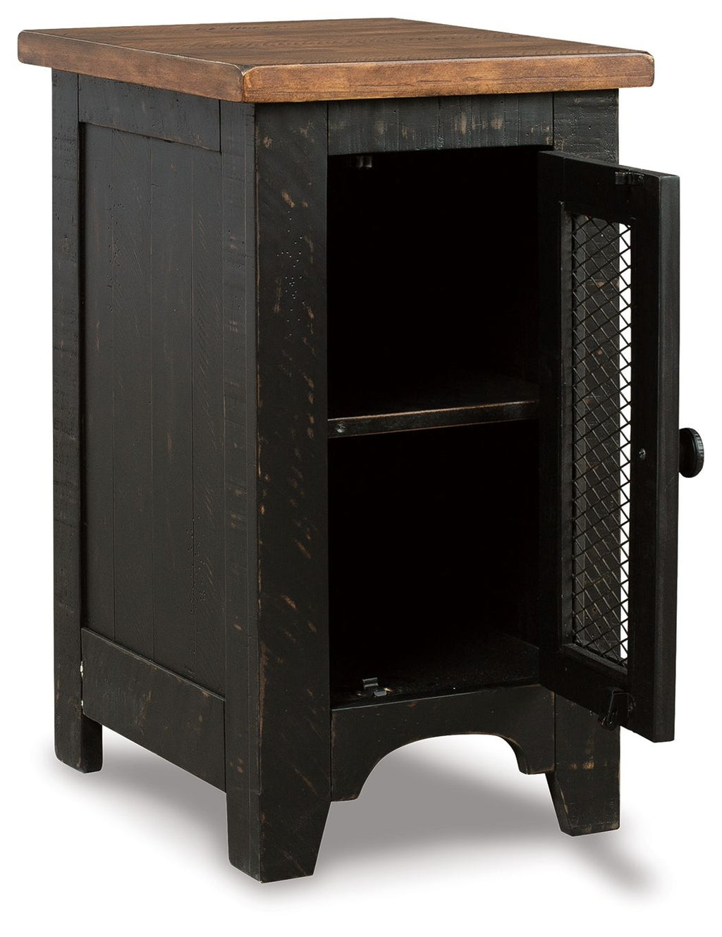 Valebeck - Chair Side End Table - Black / Brown-1