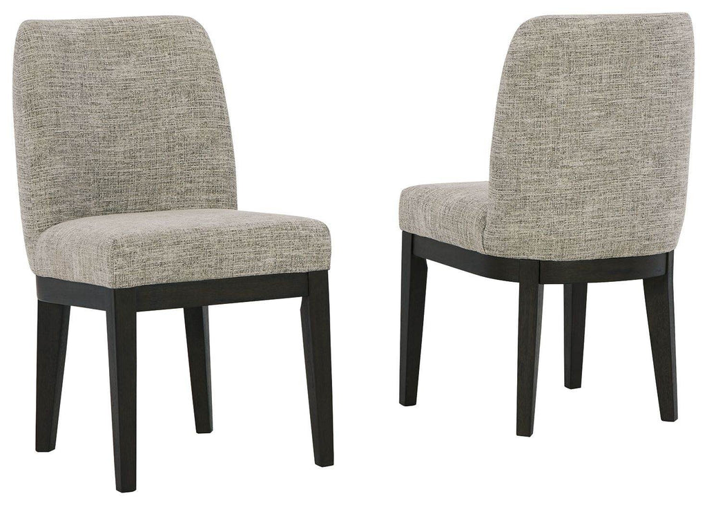 Burkhaus - Dining UPH Side Chair (Set of 2) - Beige / Dark Brown-2