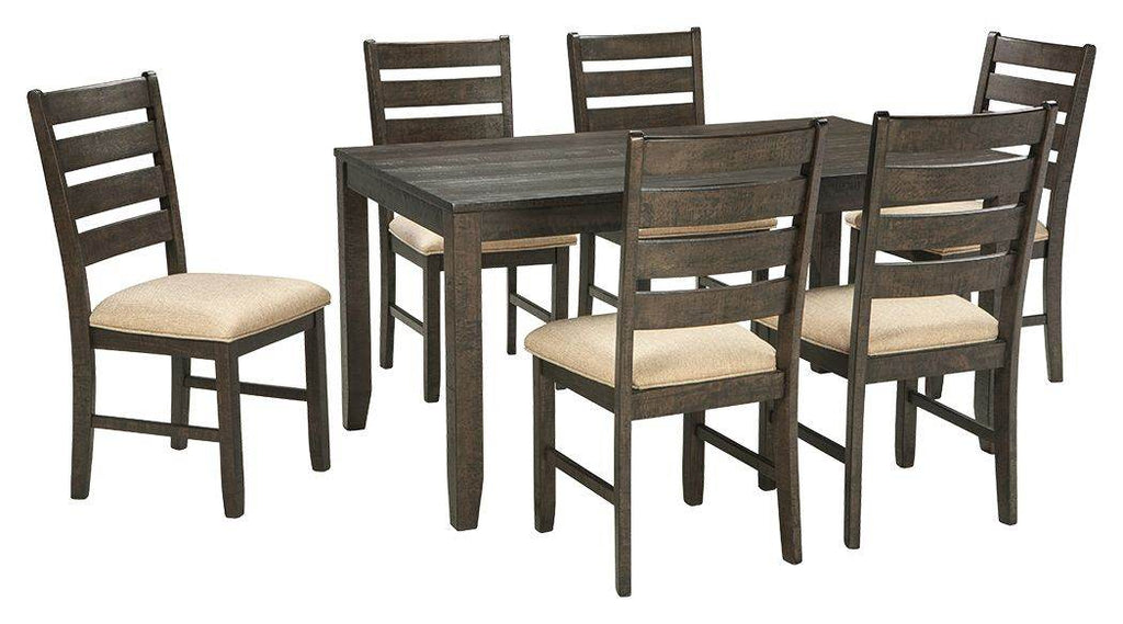 Rokane - Dining Room Table Set (Set of 7) - Brown-0