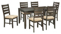 Rokane - Dining Room Table Set (Set of 7) - Brown-0