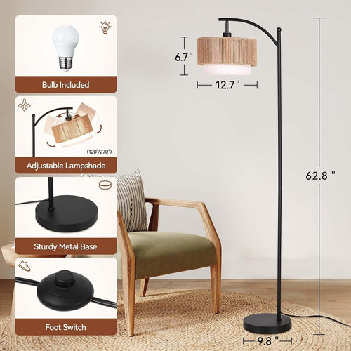 Arched Adjustable Floor Lamp