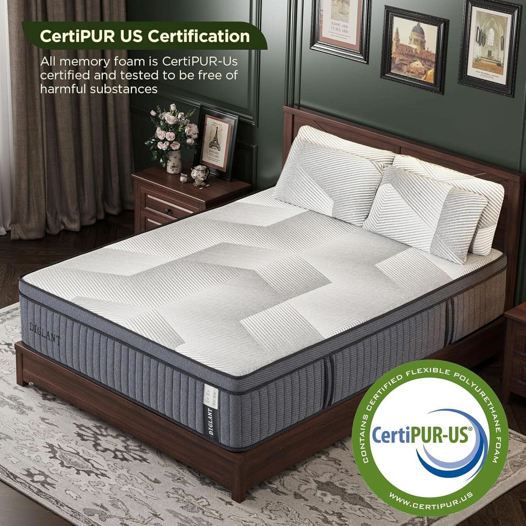 Queen Hybrid Memory Foam Mattress 14 Inch-1