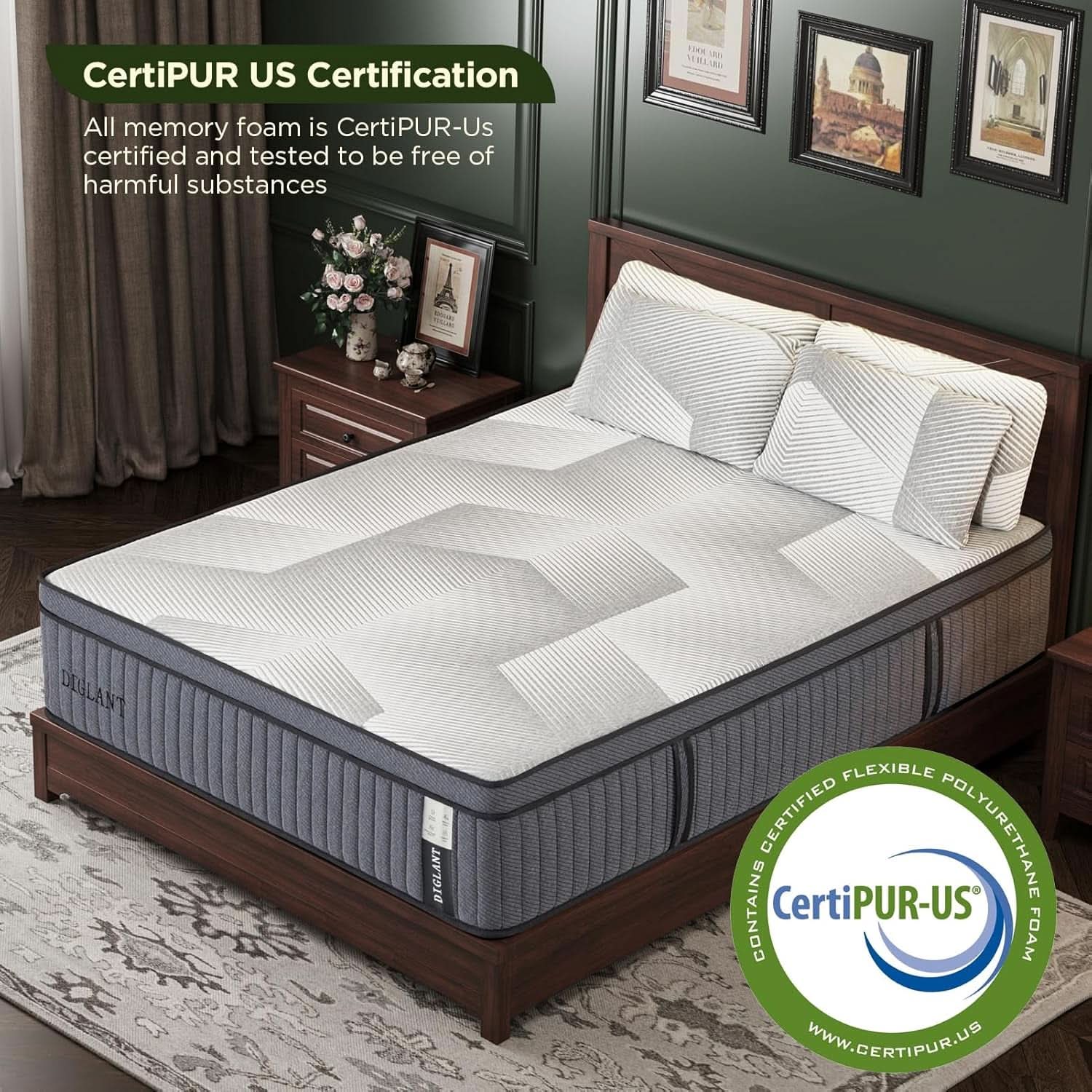 Queen Hybrid Memory Foam Mattress 14 Inch-1