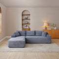 105'' Modular Sectional Sofa, Cloud Sectional Couch with Deep Seat, Modern Modular L-Shape Sofa Couch with Chaise,Upholstered Couches for Living Room Bedroom,No Assembly, (Grey)