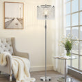 Premium Ultra Crystal Silver Dimmable Floor Lamp LED 1000LM-0