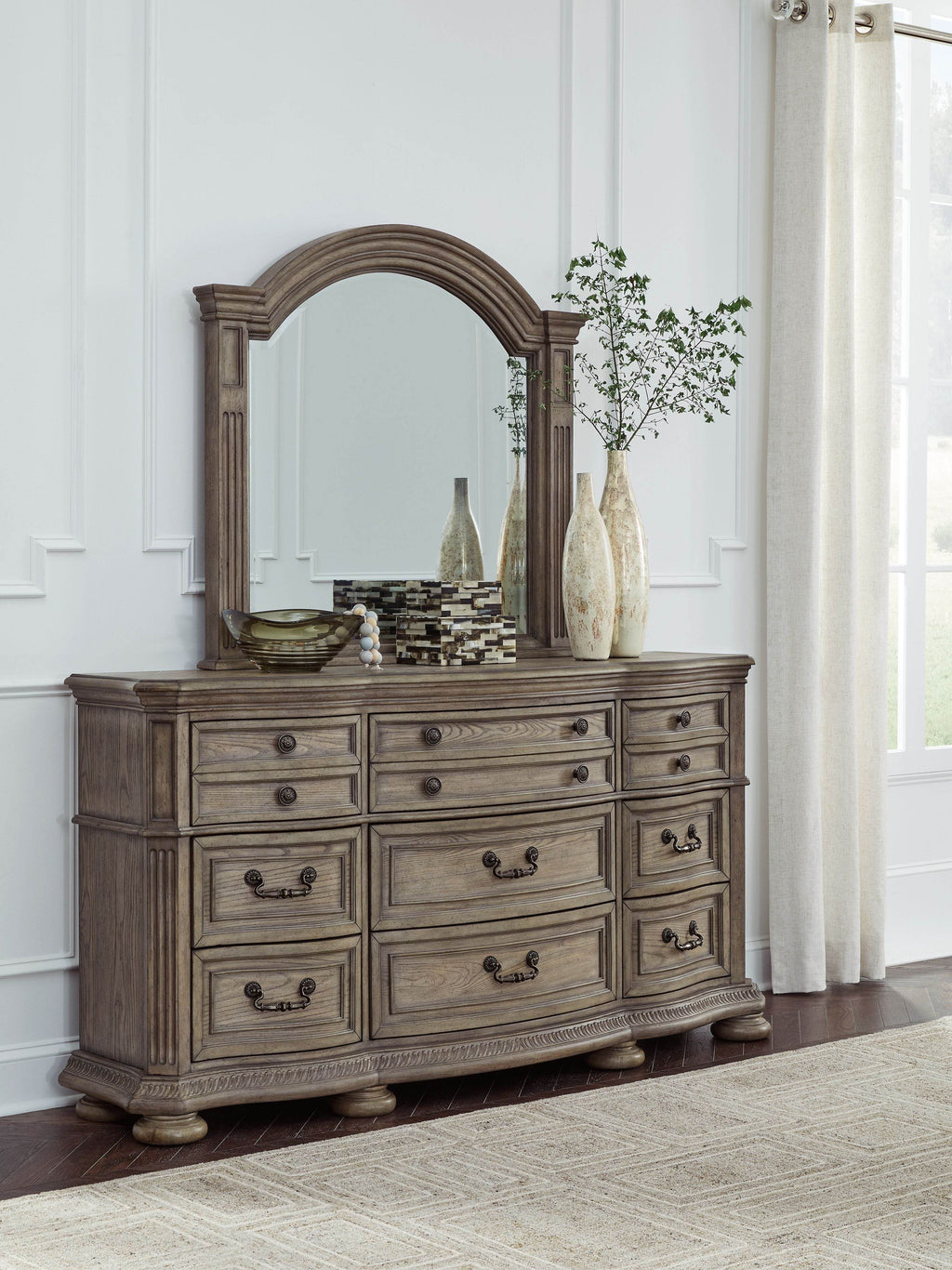 Ardenfield - Dresser And Mirror - Light Brown-2