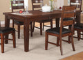 Dining Table Rectangle Dining Table w Leaf 1pc Table Only Rubber wood Antique Walnut Wood Finish Dining Room Furniture