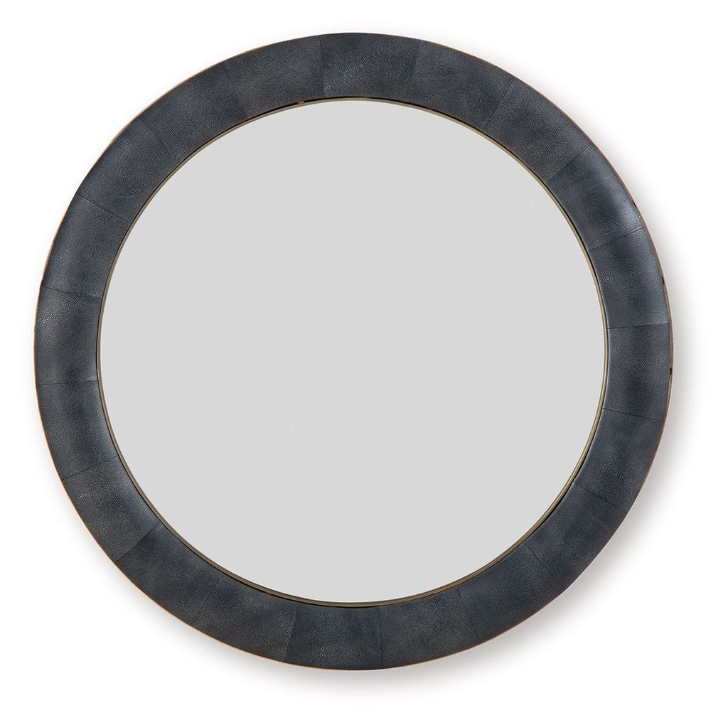 Corinsworth - Accent Mirror - Charcoal / Brass Finish-0