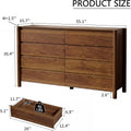 Walnut Mid century Dresser With Generous Deep Drawers